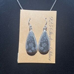 Black Fossil Coral Dangle